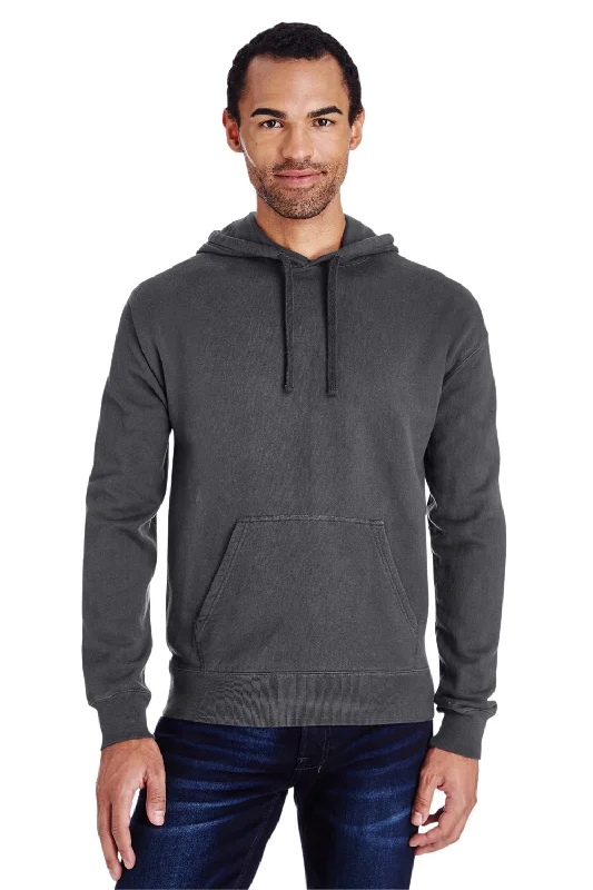 custom hoodies for men -ComfortWash By Hanes Mens Hooded Sweatshirt Hoodie w/ Pouch Pocket - Railroad Grey