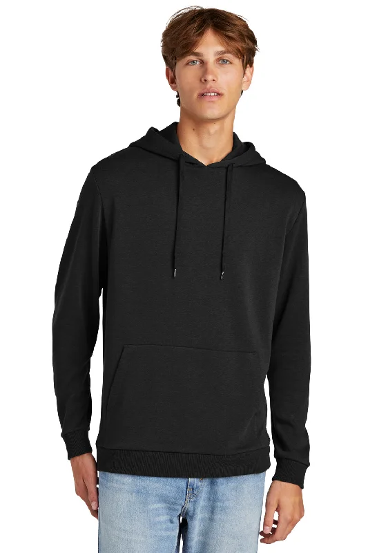 oversized hoodies for men -District Mens Perfect Tri Fleece Hooded Sweatshirt Hoodie w/ Pouch Pocket - Black