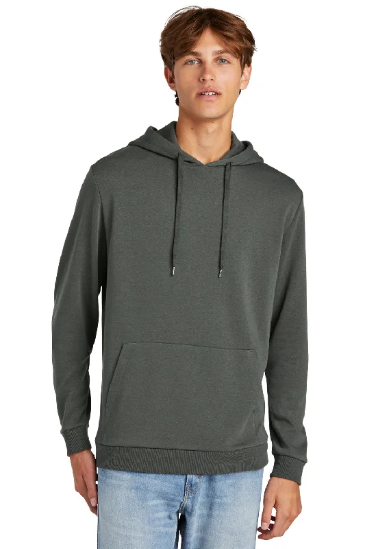 men's hoodies for winter -District Mens Perfect Tri Fleece Hooded Sweatshirt Hoodie w/ Pouch Pocket - Deepest Grey