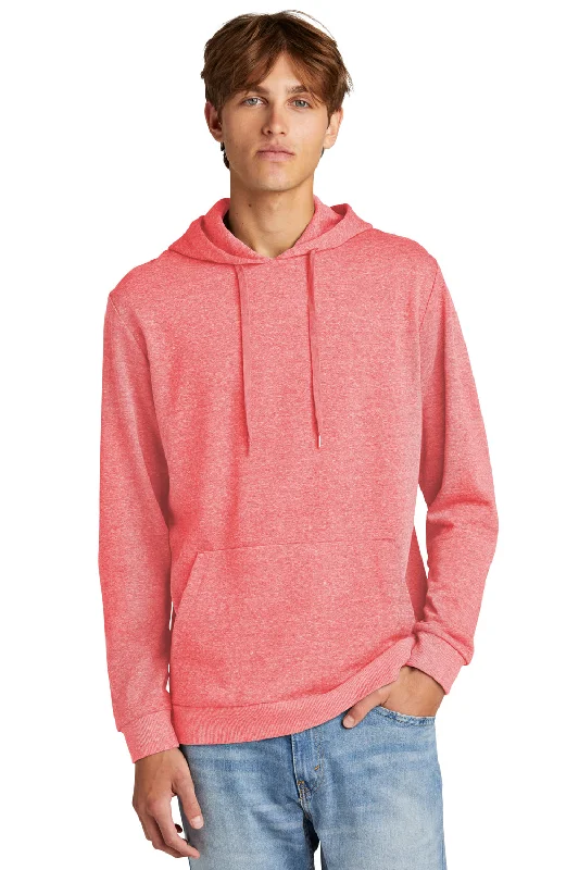 stylish hoodies for men -District Mens Perfect Tri Fleece Hooded Sweatshirt Hoodie w/ Pouch Pocket - Red Frost