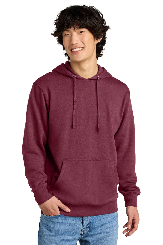 men's fashion hoodies -District Mens Very Important Fleece Hooded Sweatshirt Hoodie w/ Pouch Pocket - Plum Purple