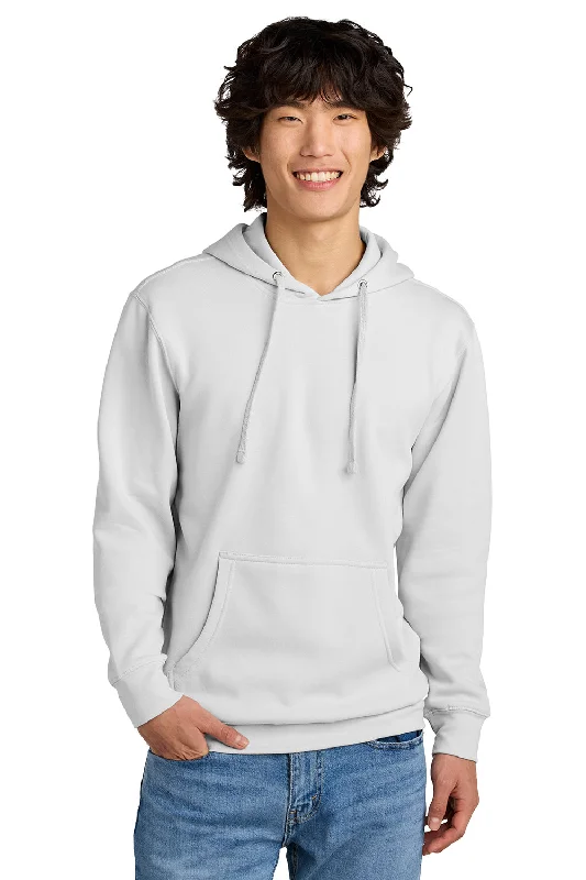 black hoodies for men -District Mens Very Important Fleece Hooded Sweatshirt Hoodie w/ Pouch Pocket - White Smoke