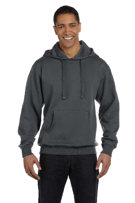 men's hoodies for cold weather -Econscious Mens Hooded Sweatshirt Hoodie w/ Pouch Pocket - Charcoal Grey