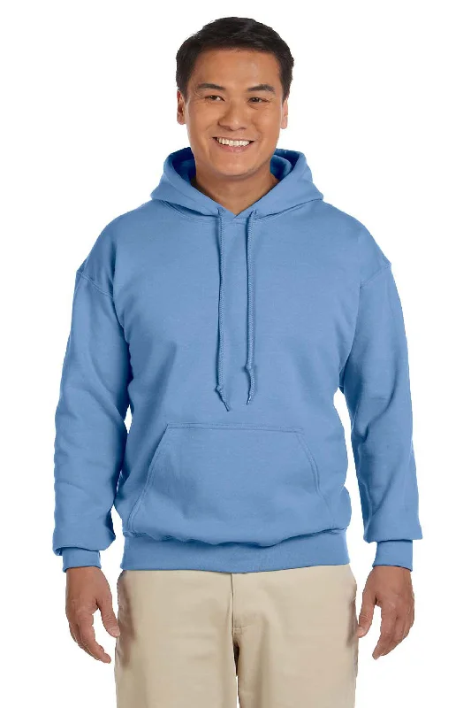 men's athletic hoodies -Gildan Mens Pill Resistant Hooded Sweatshirt Hoodie w/ Pouch Pocket - Carolina Blue