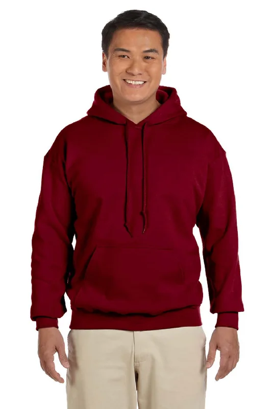 stylish men's hoodies -Gildan Mens Pill Resistant Hooded Sweatshirt Hoodie w/ Pouch Pocket - Garnet Red