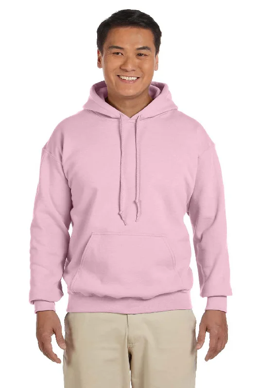 hoodie sweatshirts for men -Gildan Mens Pill Resistant Hooded Sweatshirt Hoodie w/ Pouch Pocket - Light Pink