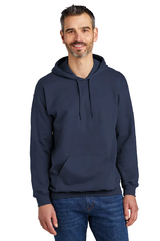 black hoodies for men -Gildan Mens Softstyle Hooded Sweatshirt Hoodie w/ Pouch Pocket - Navy Blue