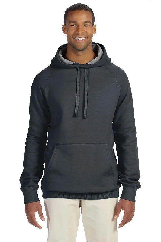 pullover hoodies for men -Hanes Mens Nano Fleece Hooded Sweatshirt Hoodie w/ Pouch Pocket - Vintage Black - Closeout