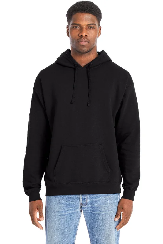 premium hoodies for men -Hanes Mens Perfect Sweats Hooded Sweatshirt Hoodie w/ Pouch Pocket - Black