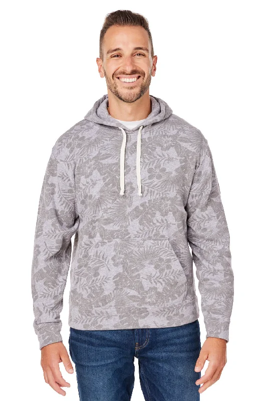 trendy hoodies for men -J America Mens Fleece Hooded Sweatshirt Hoodie w/ Pouch Pocket - Grey Aloha