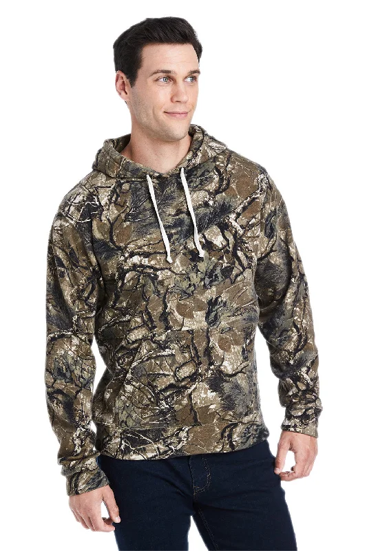 stylish men's hoodies -J America Mens Fleece Hooded Sweatshirt Hoodie w/ Pouch Pocket - Outdoor Camo