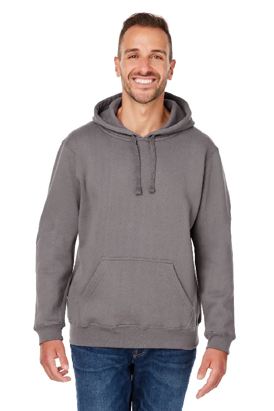 luxury hoodies for men -J America Mens Premium Fleece Hooded Sweatshirt Hoodie w/ Pouch Pocket - Fossil Grey