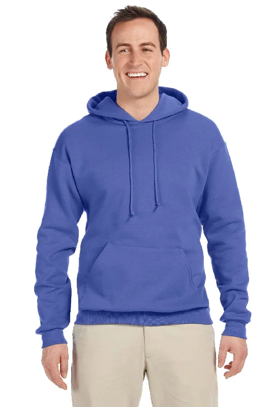 men's fashion hoodies -Jerzees Mens NuBlend Pill Resistant Fleece Hooded Sweatshirt Hoodie w/ Pouch Pocket - Periwinkle Blue