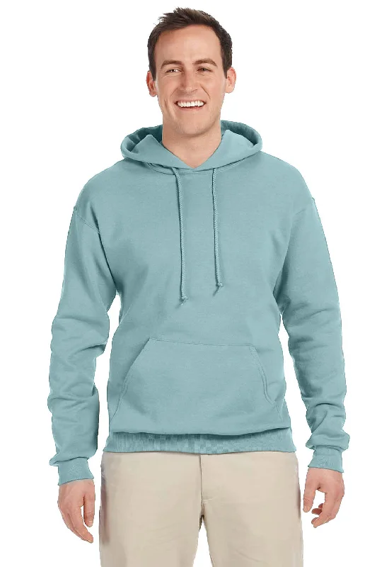 men's hoodies for outdoor activities -Jerzees Mens NuBlend Pill Resistant Fleece Hooded Sweatshirt Hoodie w/ Pouch Pocket - Sage Green