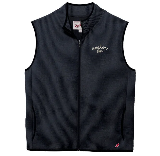 men's formal vest options -Men's Avalon Summit Vest - Washed Dark Navy