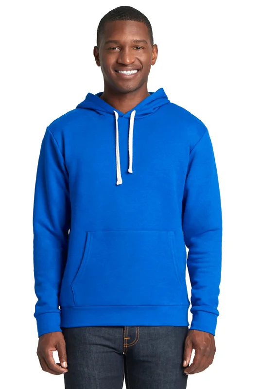 custom hoodies for men -Next Level Mens Fleece Hooded Sweatshirt Hoodie w/ Pouch Pocket - Royal Blue