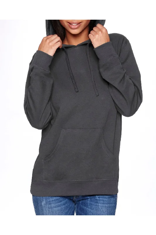 stylish sweatshirts for men -Next Level Mens French Terry Fleece Hooded Sweatshirt Hoodie w/ Pouch Pocket - Heavy Metal Grey