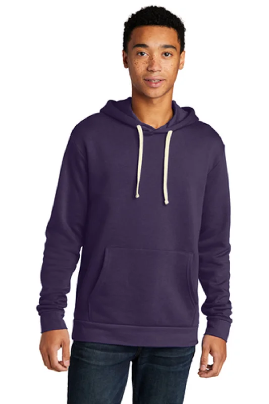 trendy hoodies for men -Next Level Mens Fleece Hooded Sweatshirt Hoodie w/ Pouch Pocket - Galaxy Purple