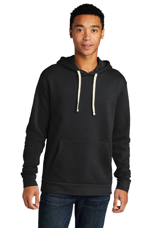 cool sweatshirts for men -Next Level Mens Fleece Hooded Sweatshirt Hoodie w/ Pouch Pocket - Graphite Black