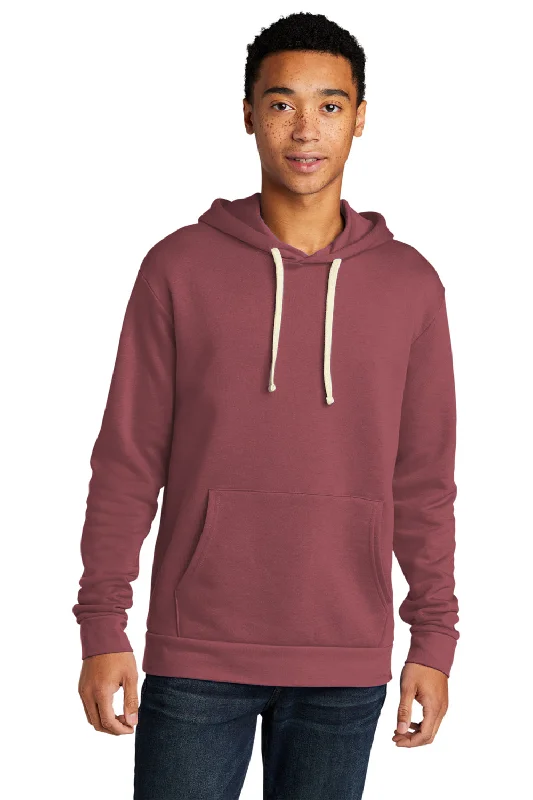 slim-fit hoodies for men -Next Level Mens Fleece Hooded Sweatshirt Hoodie w/ Pouch Pocket - Mauve