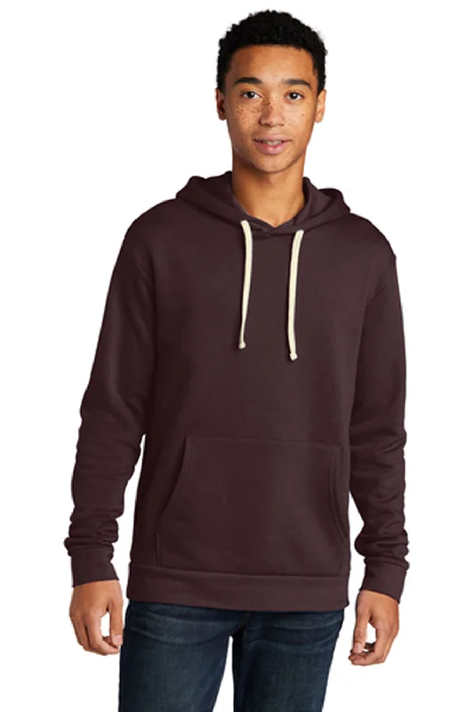 men's athletic hoodies -Next Level Mens Fleece Hooded Sweatshirt Hoodie w/ Pouch Pocket - Oxblood