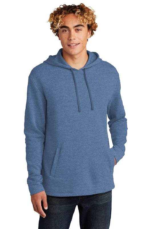 men's zippered sweatshirts -Next Level Mens PCH Fleece Hooded Sweatshirt Hoodie w/ Pockets - Heather Bay Blue