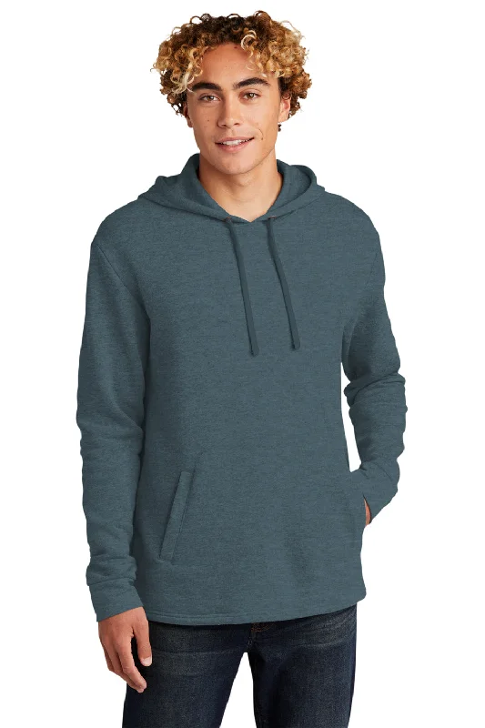 men's fleece-lined sweatshirts -Next Level Mens PCH Fleece Hooded Sweatshirt Hoodie w/ Pockets - Heather Slate Blue