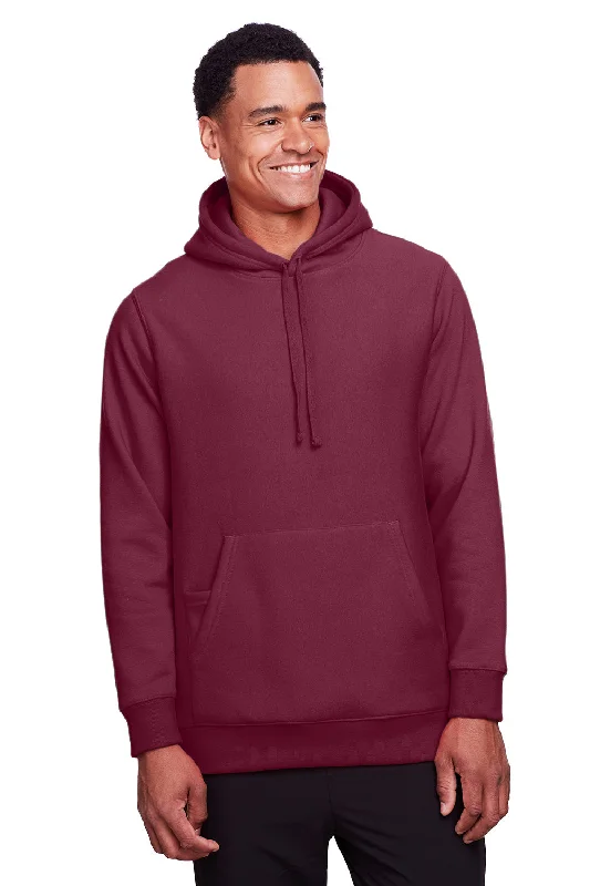 graphic sweatshirts for men -Team 365 Mens Zone HydroSport Fleece Water Resistant Hooded Sweatshirt Hoodie w/ Pouch Pocket - Dark Maroon