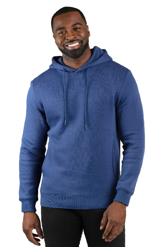 men's heavy-duty hoodies -Threadfast Apparel Mens Ultimate Fleece Hooded Sweatshirt Hoodie w/ Pockets - Navy Blue