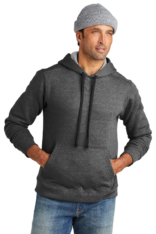 men's hoodies for outdoor activities -Volunteer Knitwear Mens USA Made Chore Fleece Hooded Sweatshirt Hoodie w/ Pouch Pocket - Heather Charcoal Grey