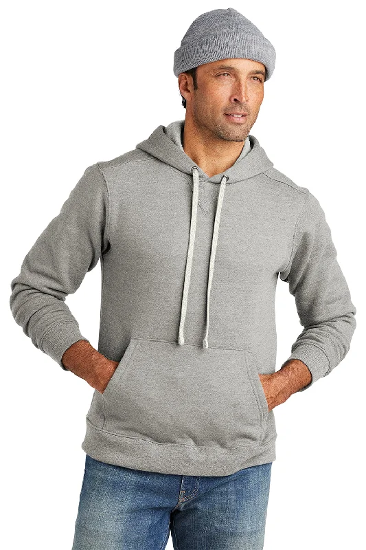 men's vintage hoodies -Volunteer Knitwear Mens USA Made Chore Fleece Hooded Sweatshirt Hoodie w/ Pouch Pocket - Heather Grey