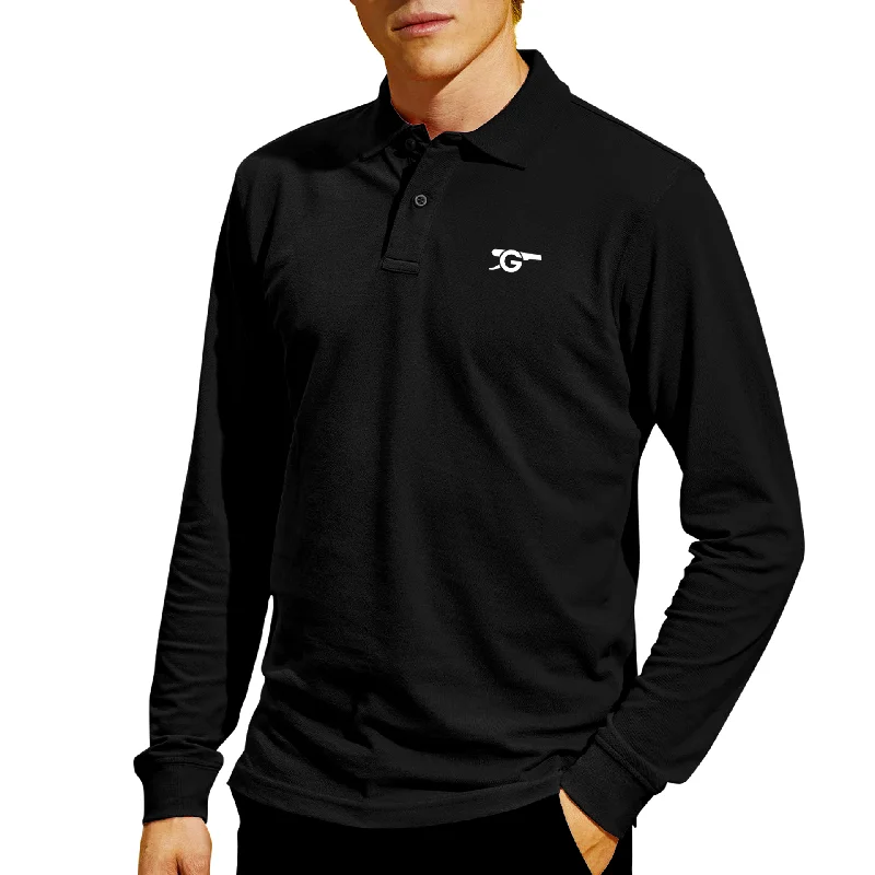 men's pique polo shirts with logos -Long Sleeve Polo Shirt