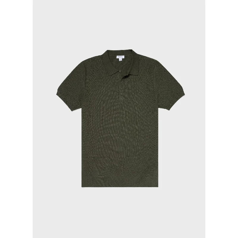 men's regular pique polo shirts -Knit Polo Shirt | Men | Hunter Green