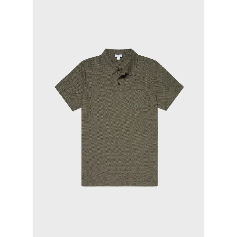 custom-fit polo shirts for men -Riviera Polo Shirt | Men | Hunter Green