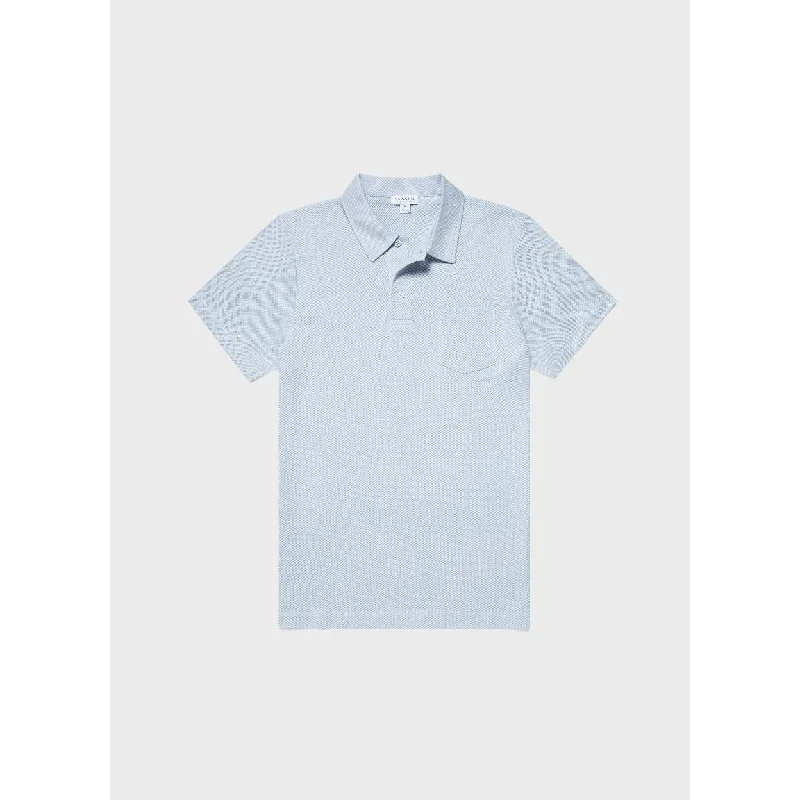 comfortable casual polo shirts for men -Riviera Polo Shirt | Men | Pastel Blue