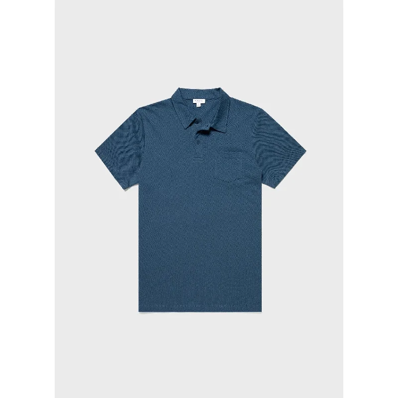 men's casual cotton polo shirts -Riviera Polo Shirt | Men | Teal